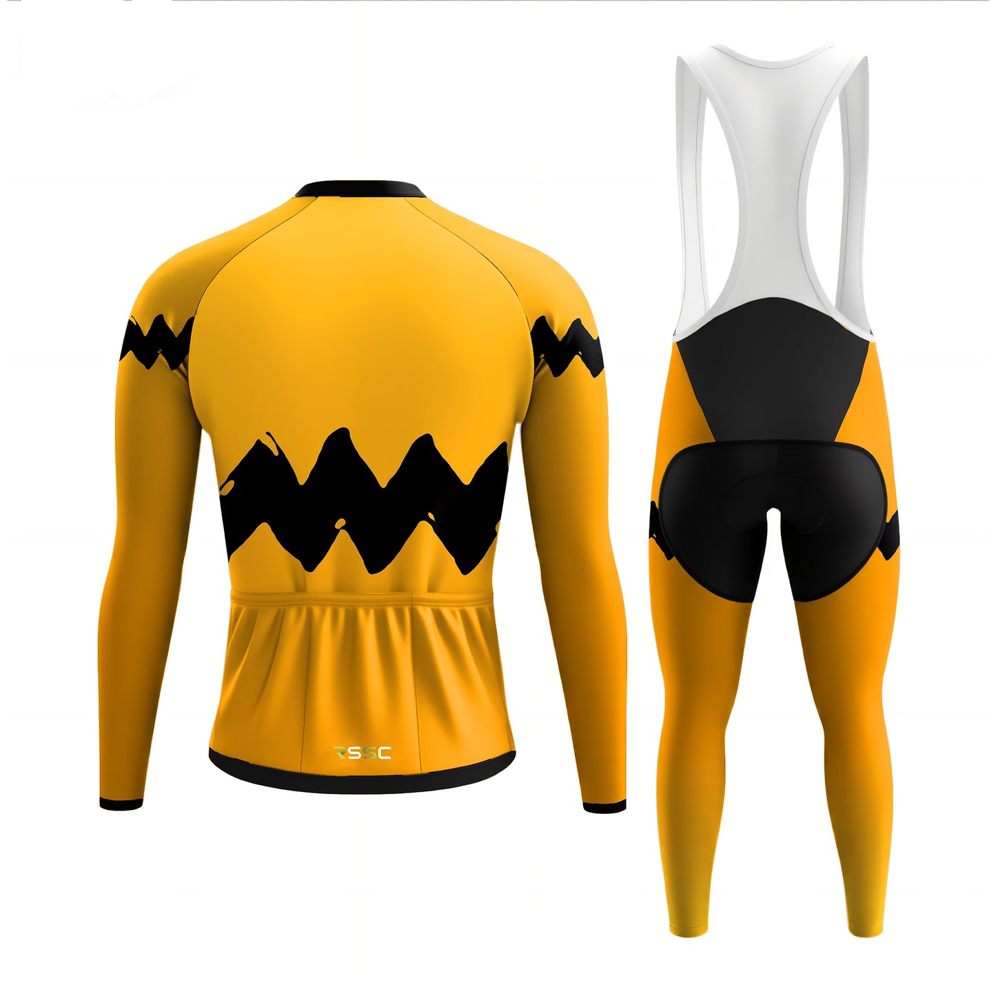 black wave Men's Long Sleeve Cycling Kit