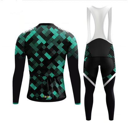 Fearless Green Men's Long Sleeve Cycling Kit