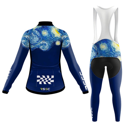 Starry Night Women's Long Sleeve Cycling Kit