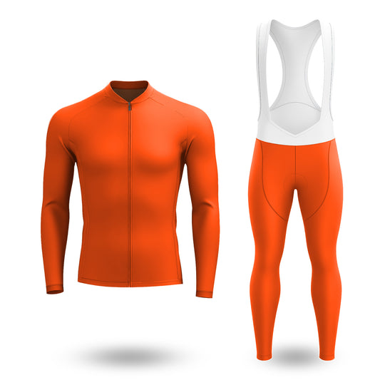 Completo da ciclismo da uomo a maniche lunghe arancione