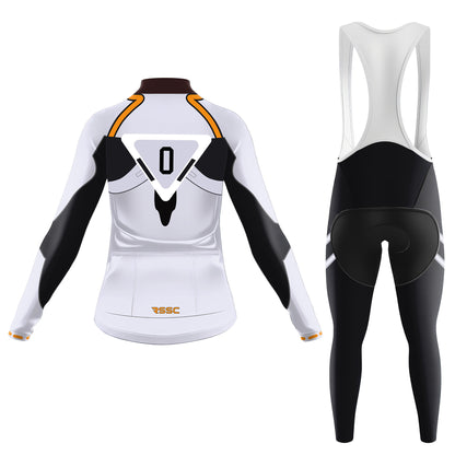 White Combat Suit Women's Long Sleeve Cycling Kit