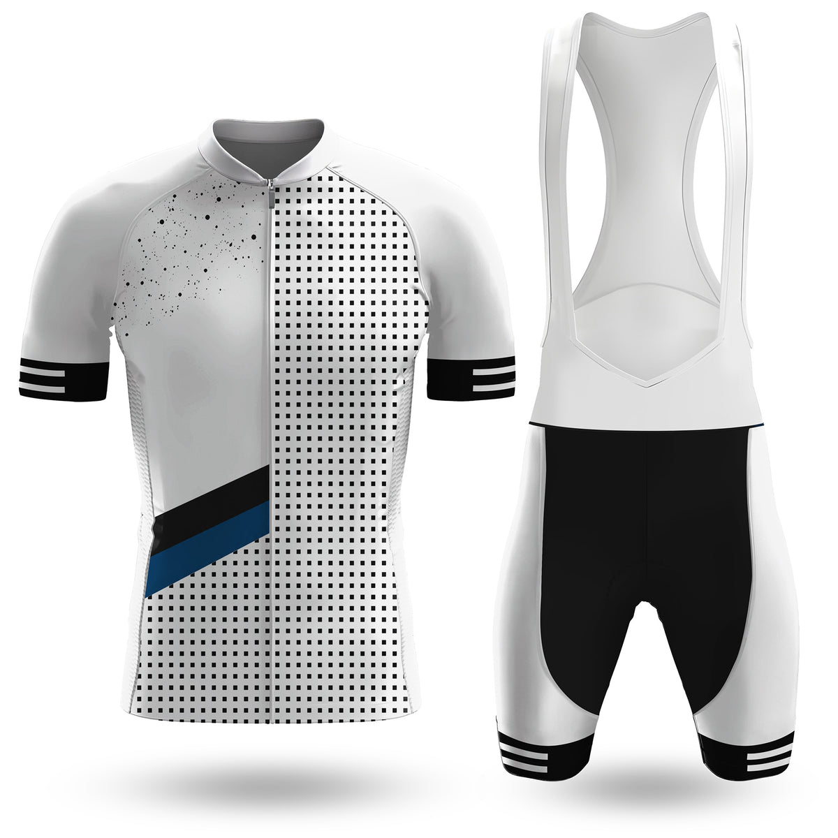 White Classic Men's Short Sleeve Cycling Kit