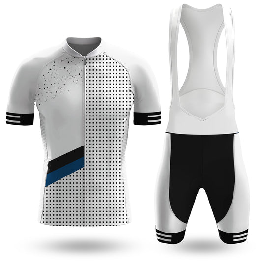 Klassisch weißes Radtrikot für Herren mit kurzen Ärmeln
