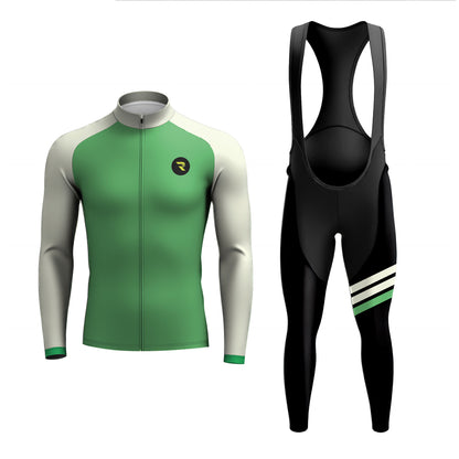 Vibrant Azure Edge Men's Long Sleeve Cycling Kit