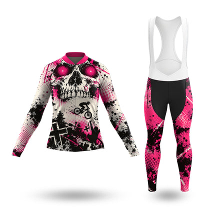Conjunto ciclista de manga larga para mujer Colorful Abstract Movement