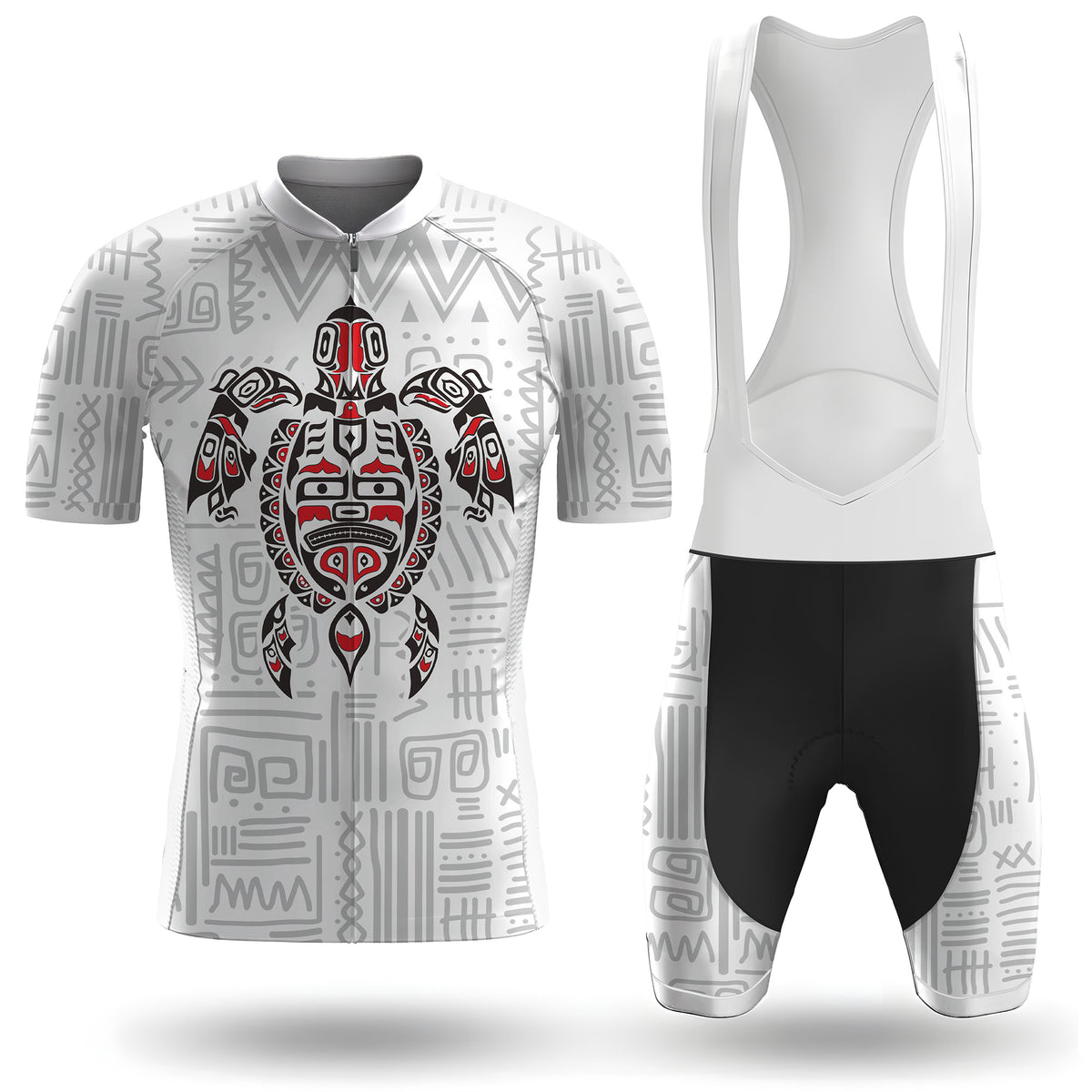 Conjunto de ciclismo de manga corta para hombre «Tortuga nativa haida»