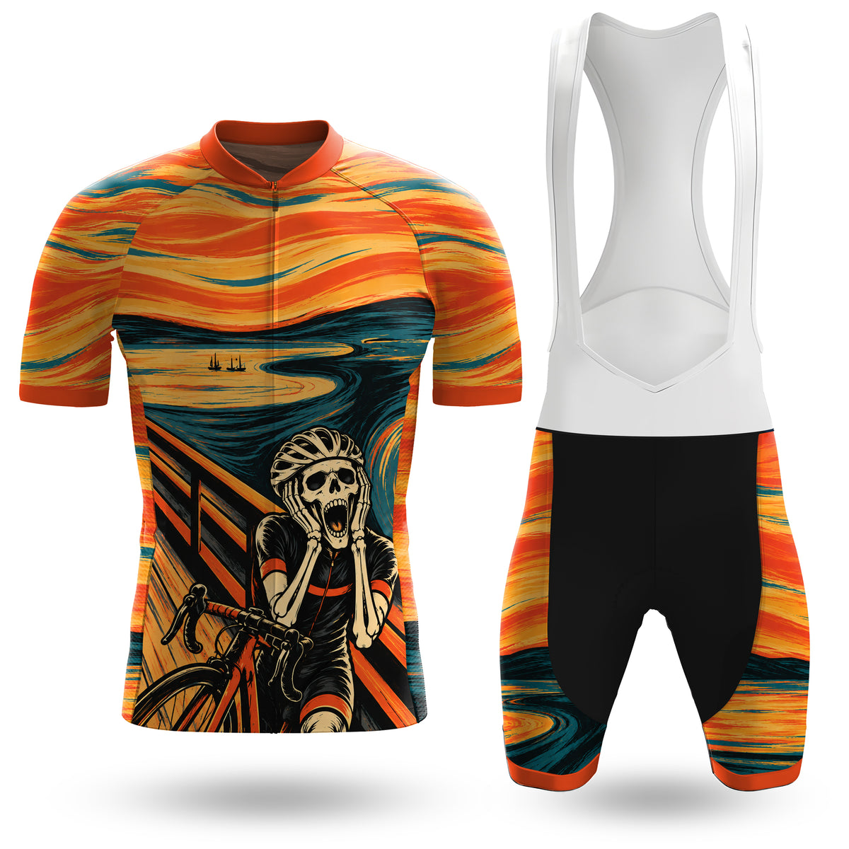 Golden Airds Herren-Radtrikot mit kurzen Ärmeln