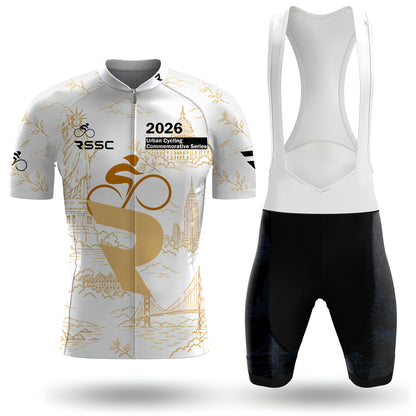 Kurzarm-Radtrikot für Herren „Belgium White“