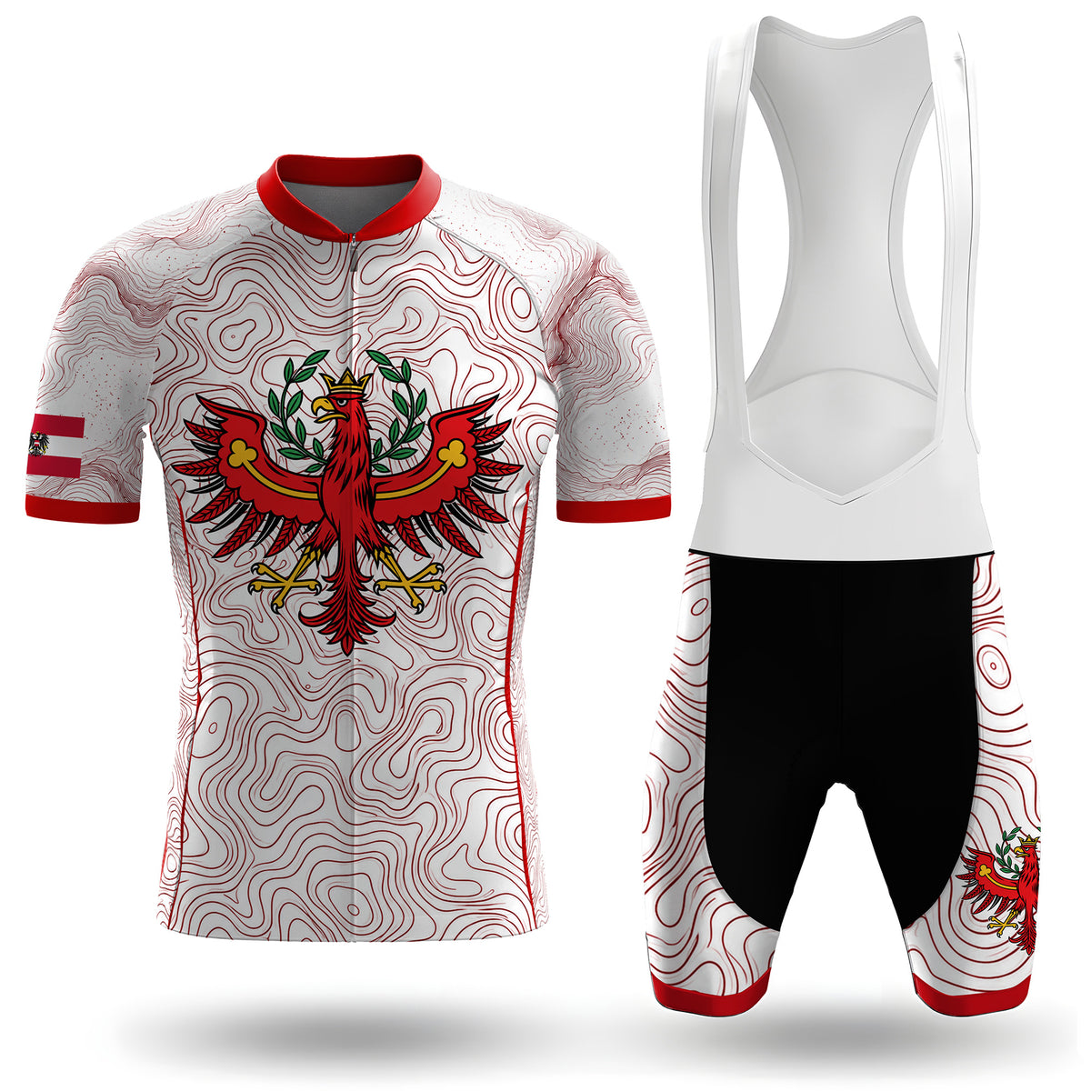 Kurzarm-Radtrikot für Herren „Belgian Surrealismus“