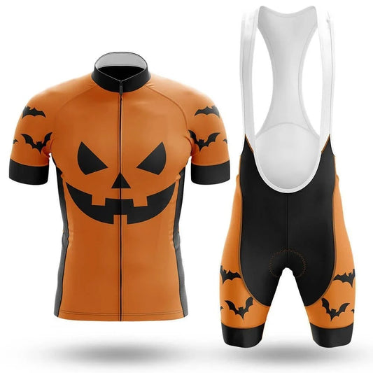 Halloween PUMPKIN FACE Men's Short Sleeve Cycling Kit | Rsscsports