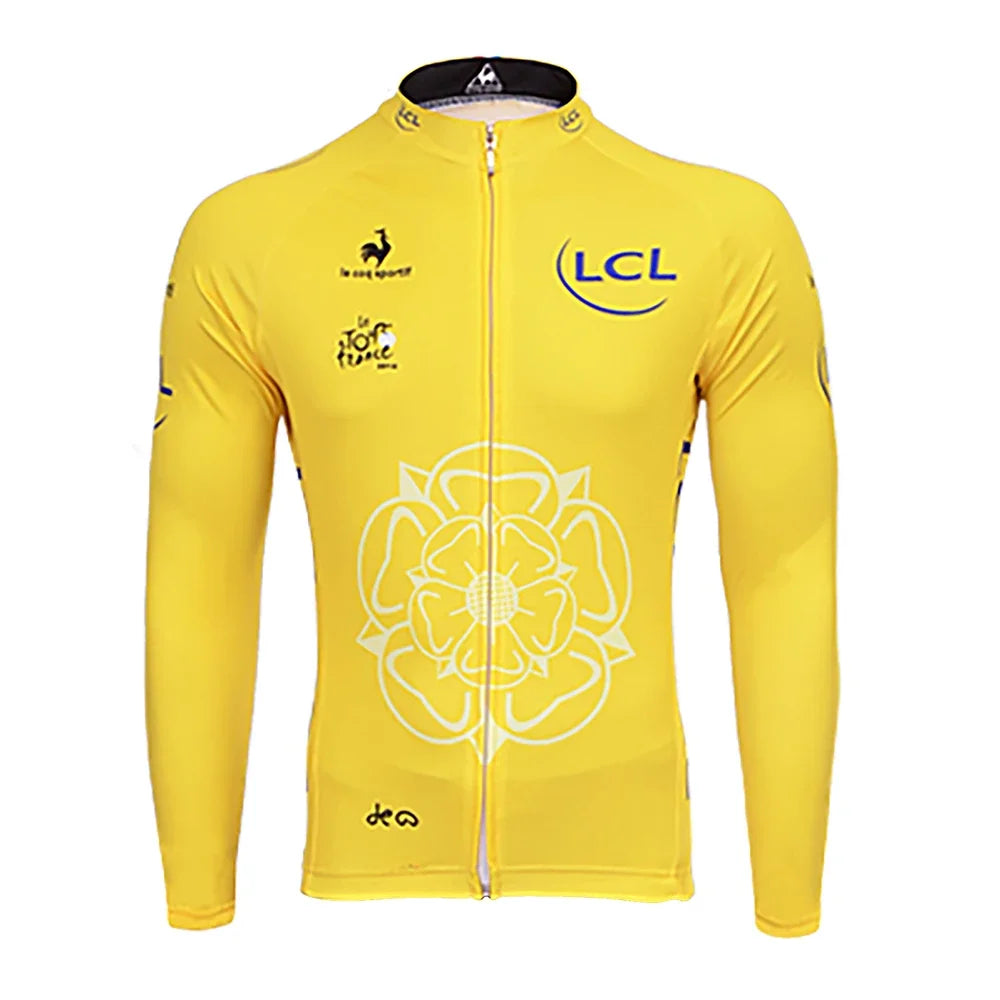 Danish Professional Team Series Men's Long Sleeve Cycling Jersey front view