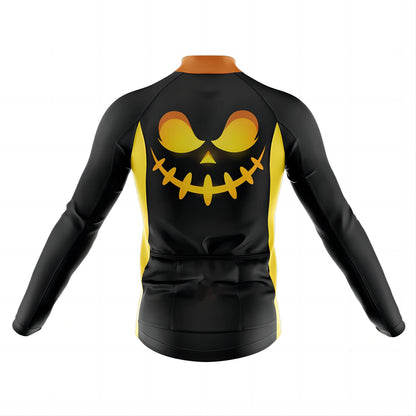 Jack-O-Lantern Langarm-Radtrikot für Herren