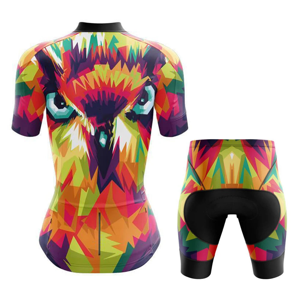 Rainbow Owl Women's Short Sleeve Cycling Kit