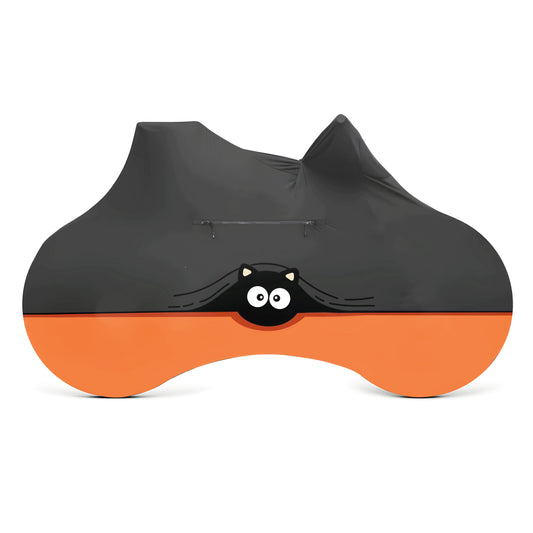 big-eyed black cat Bicycle Full Cover