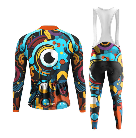 Men's Long Sleeve Cycling Jersey One-Eyed Monster | RSSC Premium Cycling Kit Back View