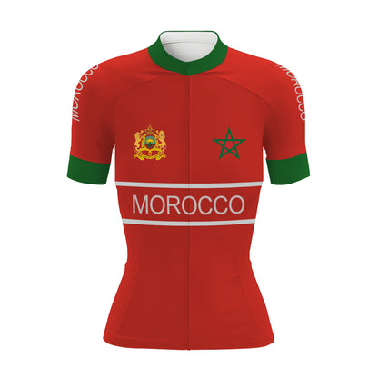 Morocco Flag Women's Short Sleeve Cycling Kit