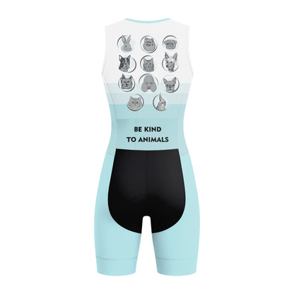 STOP ANIMAL ABUSE Women's Sleeveless Triathlon Suit