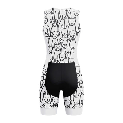 Dog Lover Women's Sleeveless Triathlon Suit