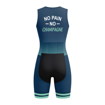 No Pain No Champagne Women's Sleeveless Triathlon Suit