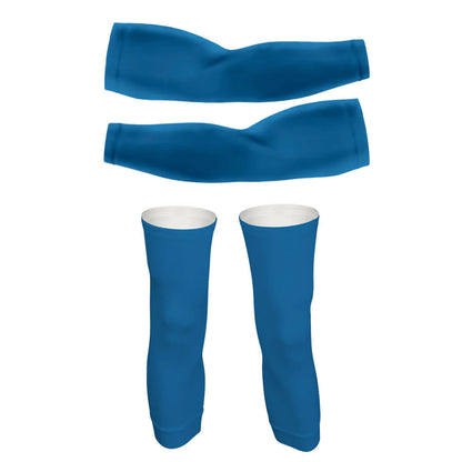 Blue Arm And Leg Sleeves