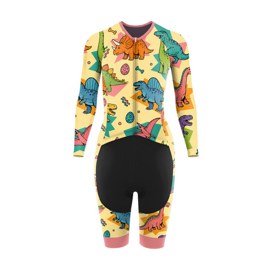 Dinosaur Women's Long Sleeve Triathlon Suit