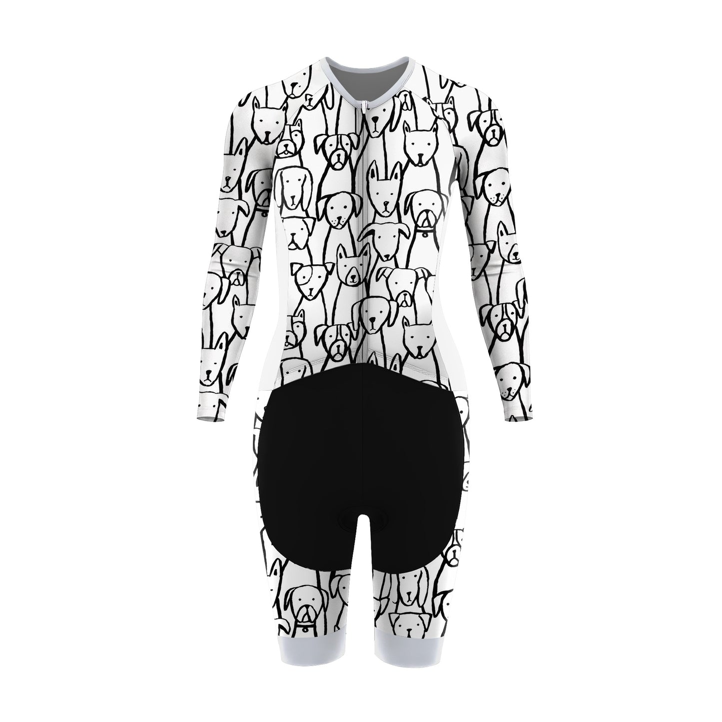 Dog Lover Women's Long Sleeve Triathlon Suit