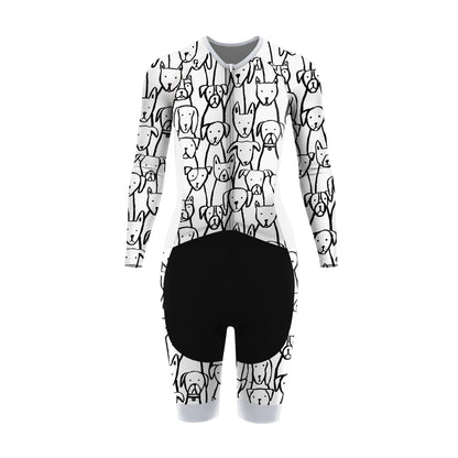 Dog Lover Women's Long Sleeve Triathlon Suit