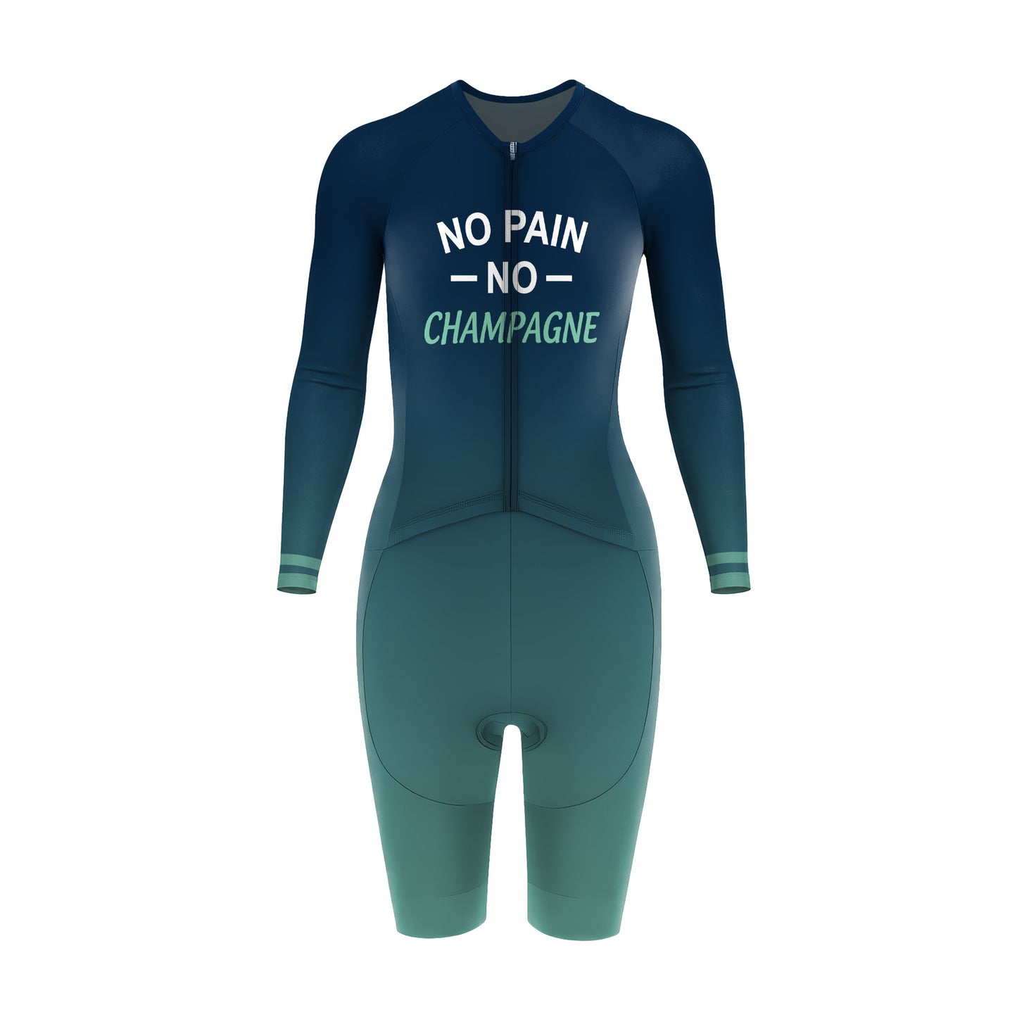 No Pain No Champagne Women's Long Sleeve Triathlon Suit