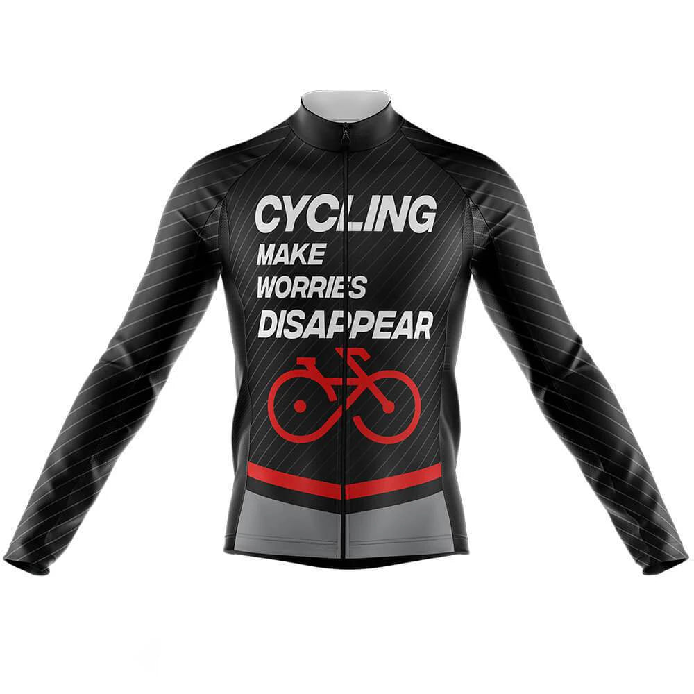 Maillot de cyclisme à manches longues pour homme Make Worry Disappear