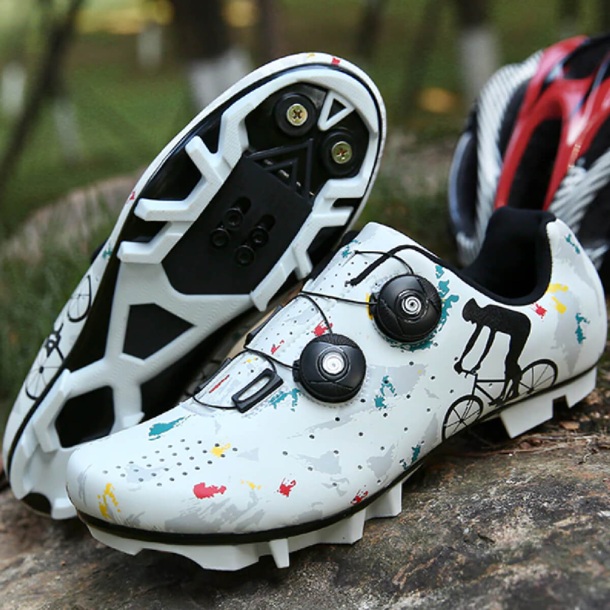 White Scout Cycling Shoes