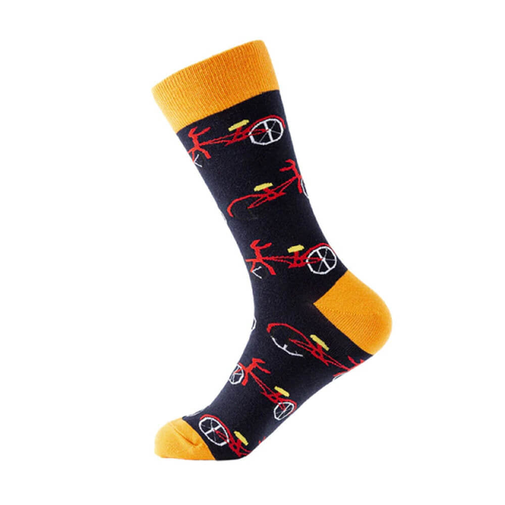 Black Yellow Cycling Socks