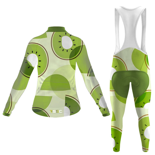 Et elle a vécu heureuse - Ensemble de cyclisme à manches longues pour femme 