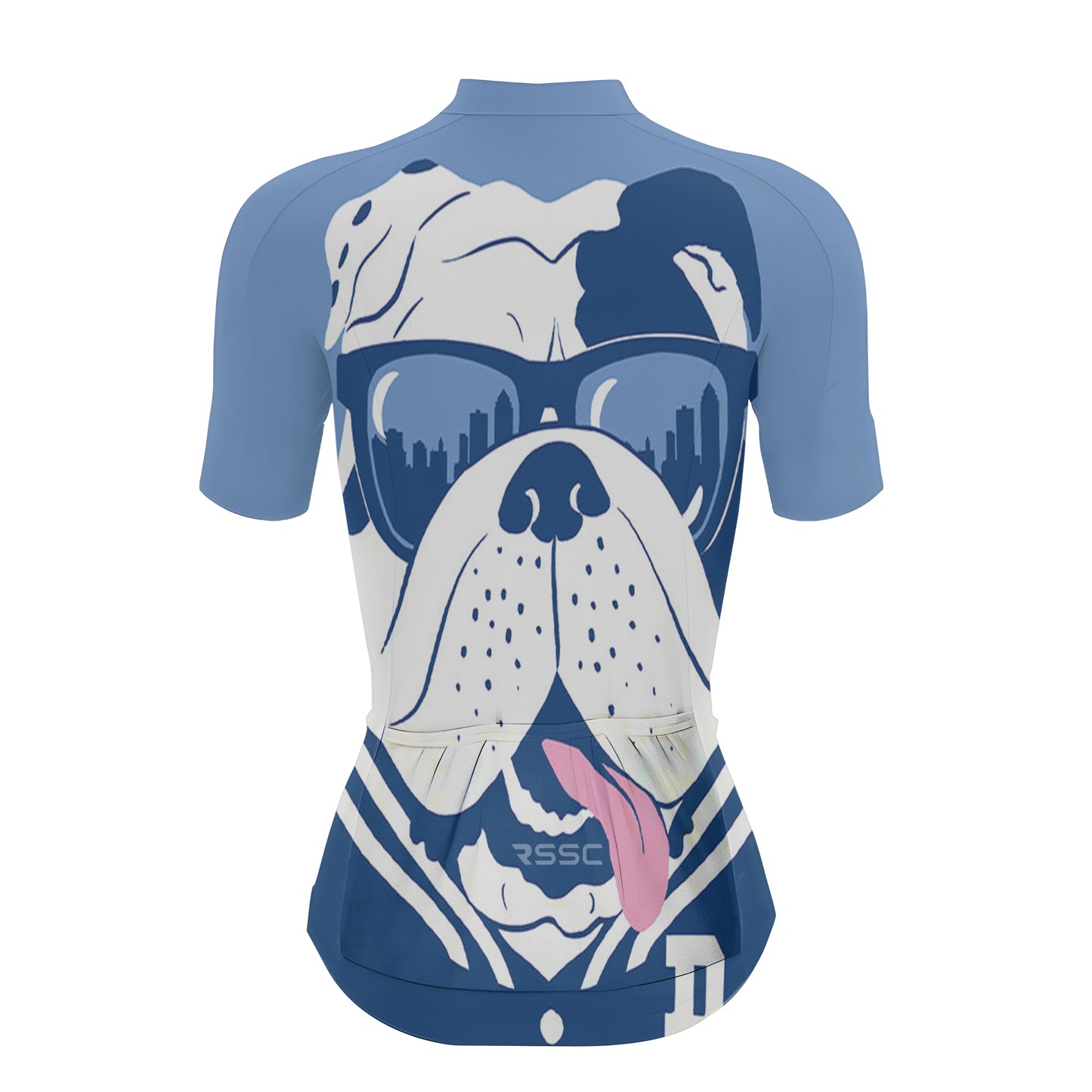 Bulldog With Sunglasses Women's Short Sleeve Cycling Kit