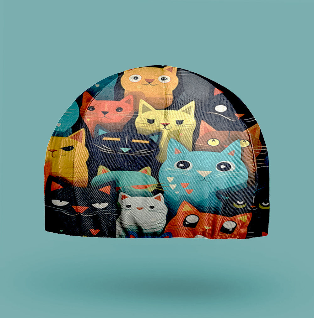 Cartoon Cat Cycling Cap