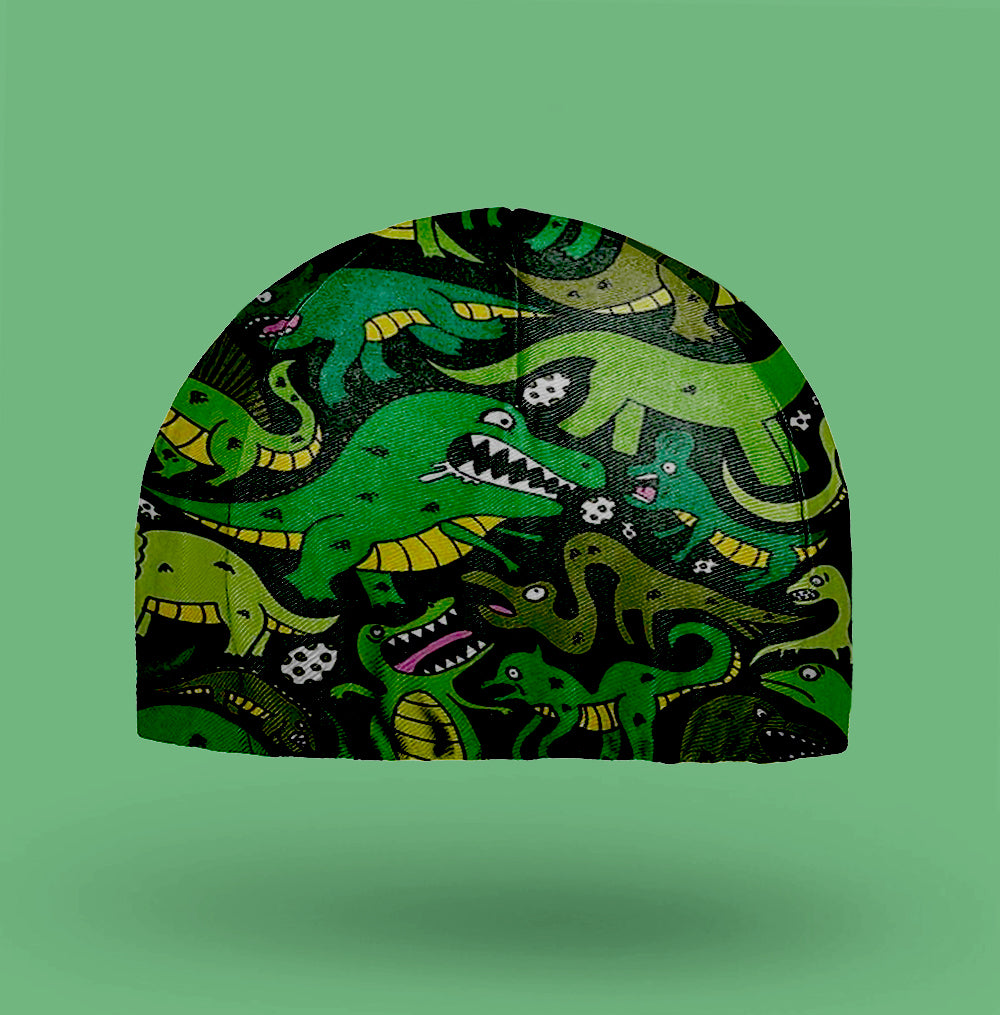 Cute Green Dinosaur Cycling Cap