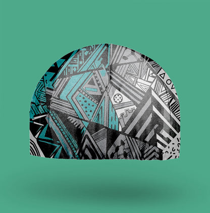 Black And White Abstract Cycling Cap