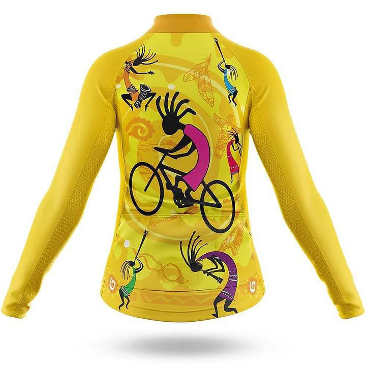 Yellow Kokopelli Women's Cycling Kit