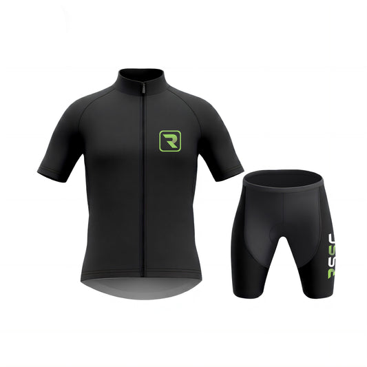 Conjunto de ciclismo de manga corta para niño RSSC Black