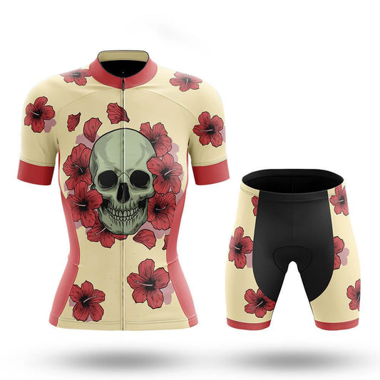 Flower Skull Women's Short Sleeve Cycling Kit | Rsscsports