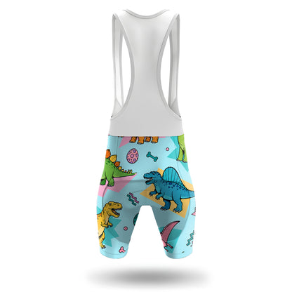 Conjunto de ciclismo de manga corta para hombre con dinosaurio