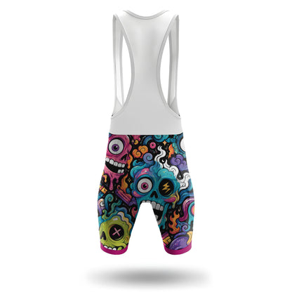 Kurzarm-Radtrikot für Herren „Alien Creatures“, mehrfarbig