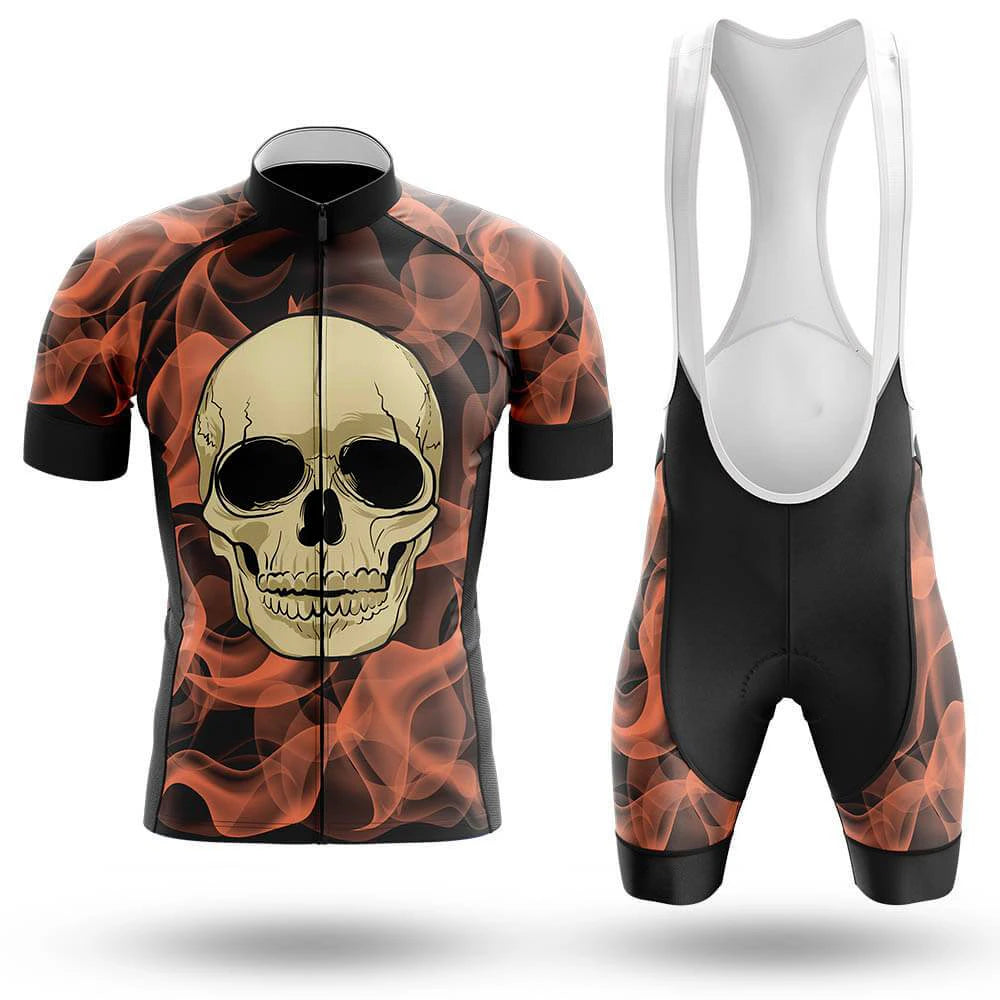 Skull In Flames Cycling Men's Short Sleeve Cycling Kit | Rsscsports