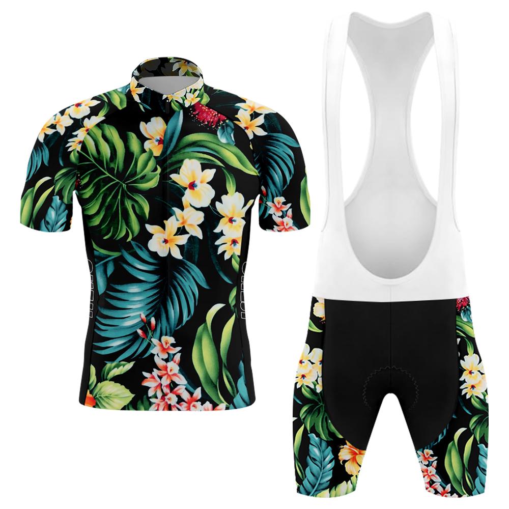 Tropical Flowers Men's Short Sleeve Cycling Kit | Rsscsports