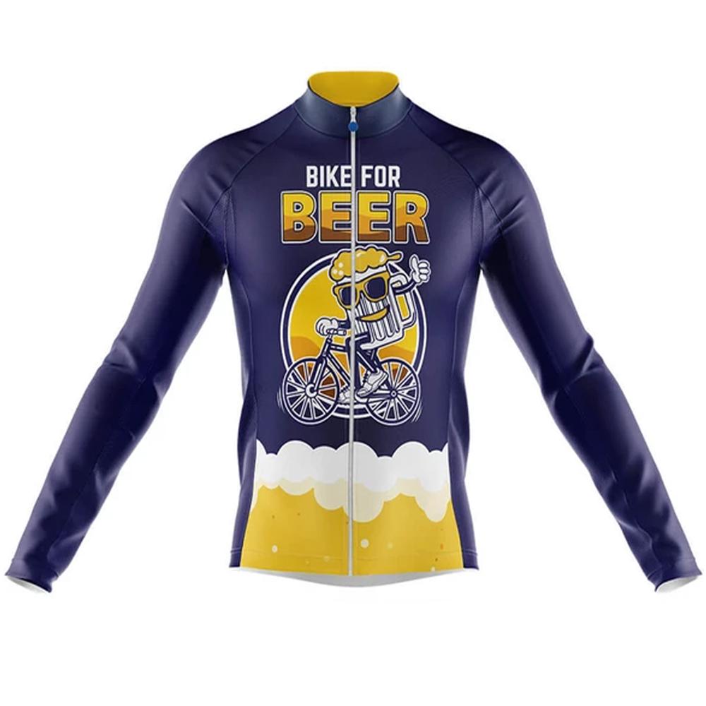 Bike For Beer Langarm-Fahrradset für Herren