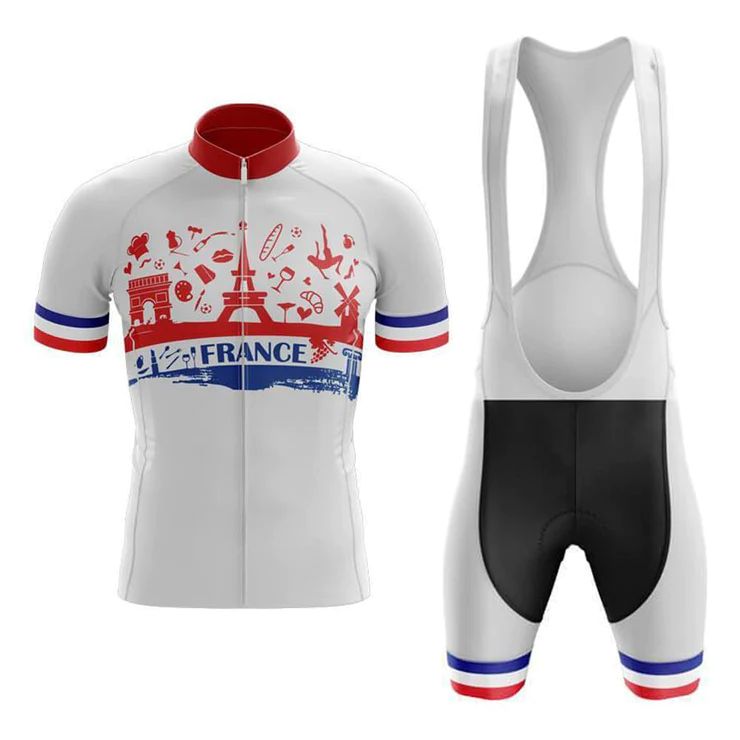 France Men's Short Sleeve Cycling Kit | Rsscsports