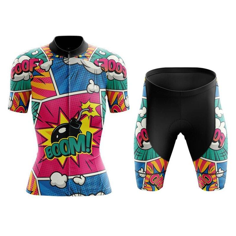 Boom Comic Women's Short Sleeve Cycling Kit