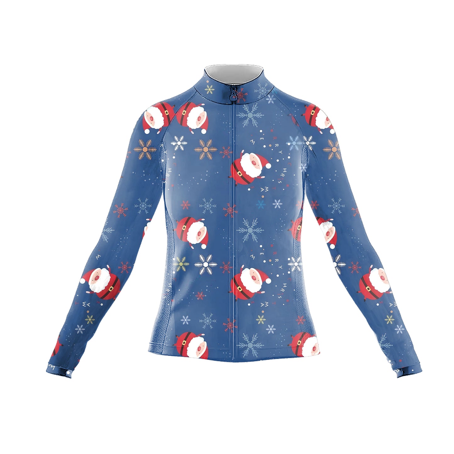 Christmas Cartoon Pictures Women's Long Sleeve Cycling Kit