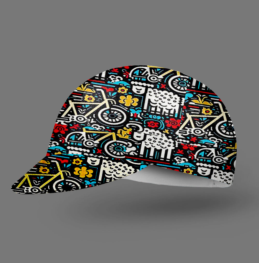 Riding Sheep Cycling Cap