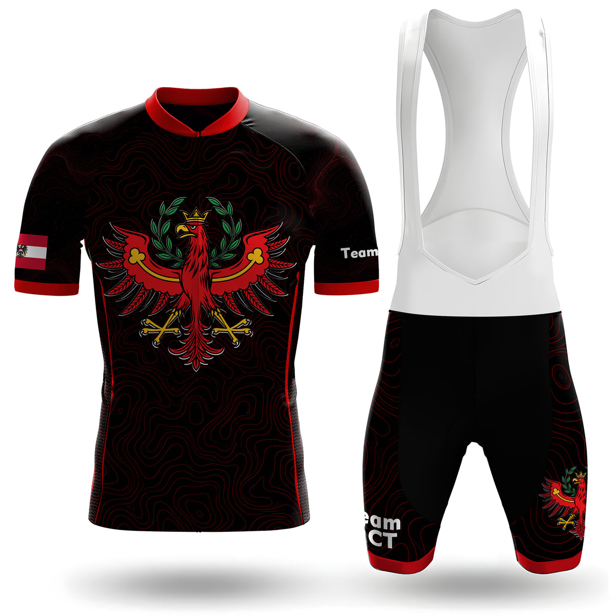 Kurzarm-Radtrikot für Herren „Belgian Surrealismus“