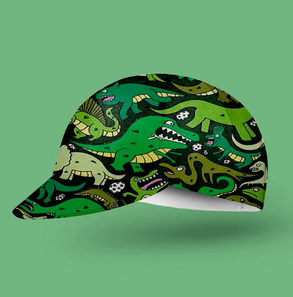 Cute Green Dinosaur Cycling Cap